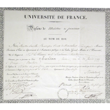 Diplôme de Maître de pension. 