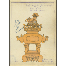 Cochinchine/Dessin de mémoire : un brûle-parfum.