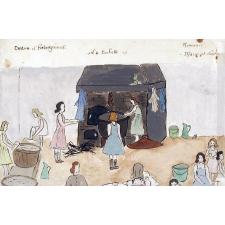 Centre d'hébergement de Morannes (Maine-et-Loire). La toilette.