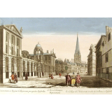 Vue d'Optique représentant Le College de l'Université, et celui de la Reine a Oxford. Universitatis ac Reginae Collegiorum prospectus Oxfordiae. 63.