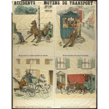 Tableau mural. Les accidents : les moyens de transport. 