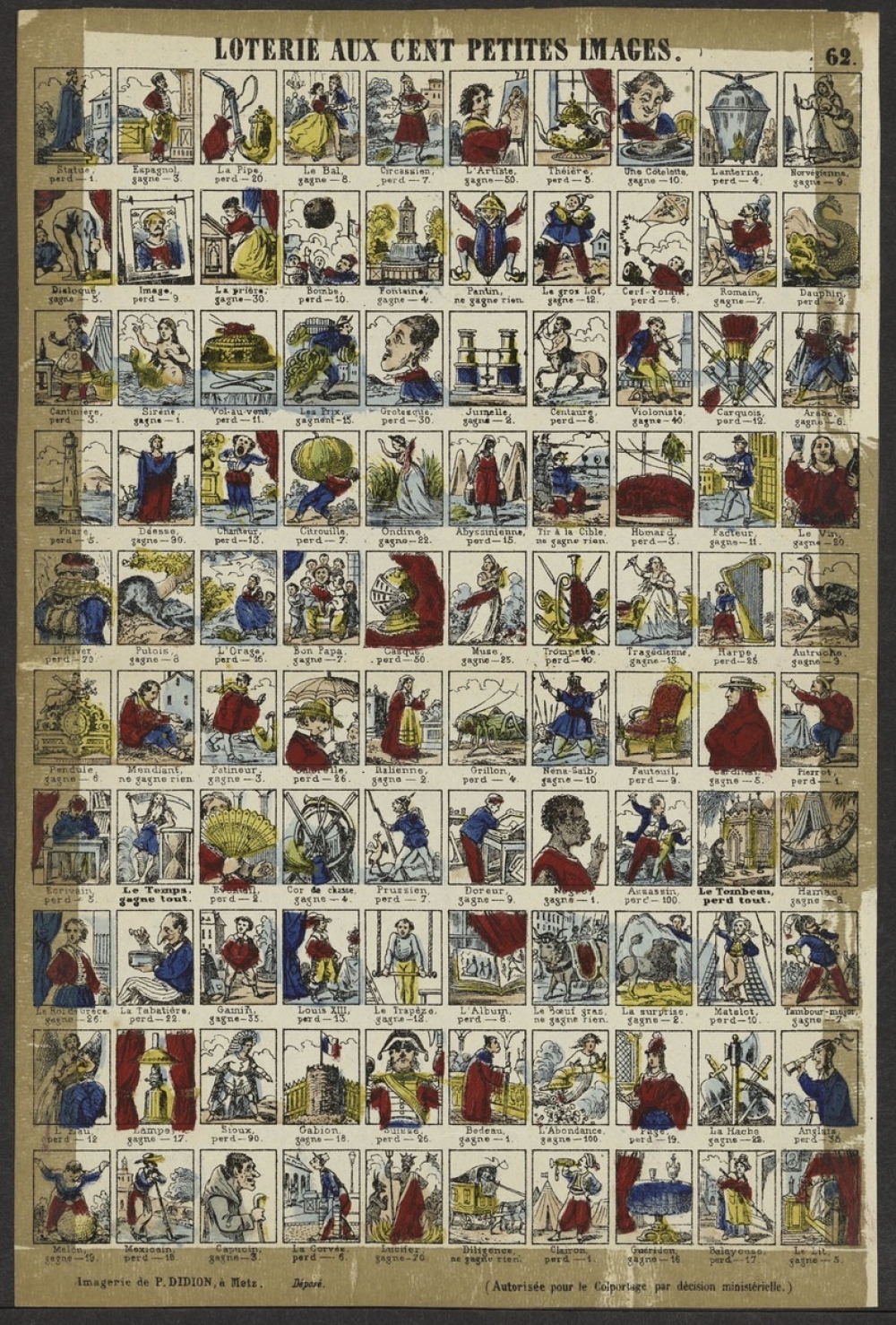 Loterie aux cent petites images.