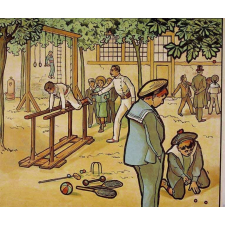 Tableau d'élocution. La récréation et la gymnastique. 