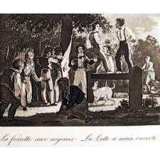 La Fossette aux noyeaux. La Lutte à main ouverte.