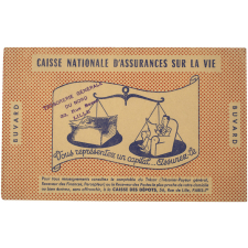 Buvard publicitaire. Caisse nationale d'assurances sur la vie.