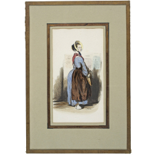Jeune fille en costume régional.