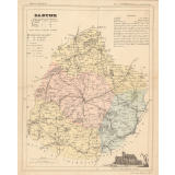 Carte de la Sarthe. 