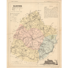 Carte de la Sarthe.