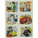 Planche de bons points. Les métiers