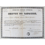 Brevet de Capacité. Instruction Primaire Supérieure - Ministère de l'Instruction Publique.