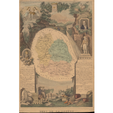 Atlas national illustré. Dépt de la Lozère. 