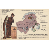 Émulsion Scott - Débilité générale, croissance, dentition, bronchite, rachitisme - Département de la Haute-Savoie - 215.317 habitants - Chef-Lieu : Annecy - Sous-préfectures : Thonon, Bonneville.