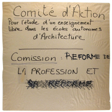 Comité d'Action - Pour l'étude d'un enseignement libre dans les écoles autonomes d'Architecture.