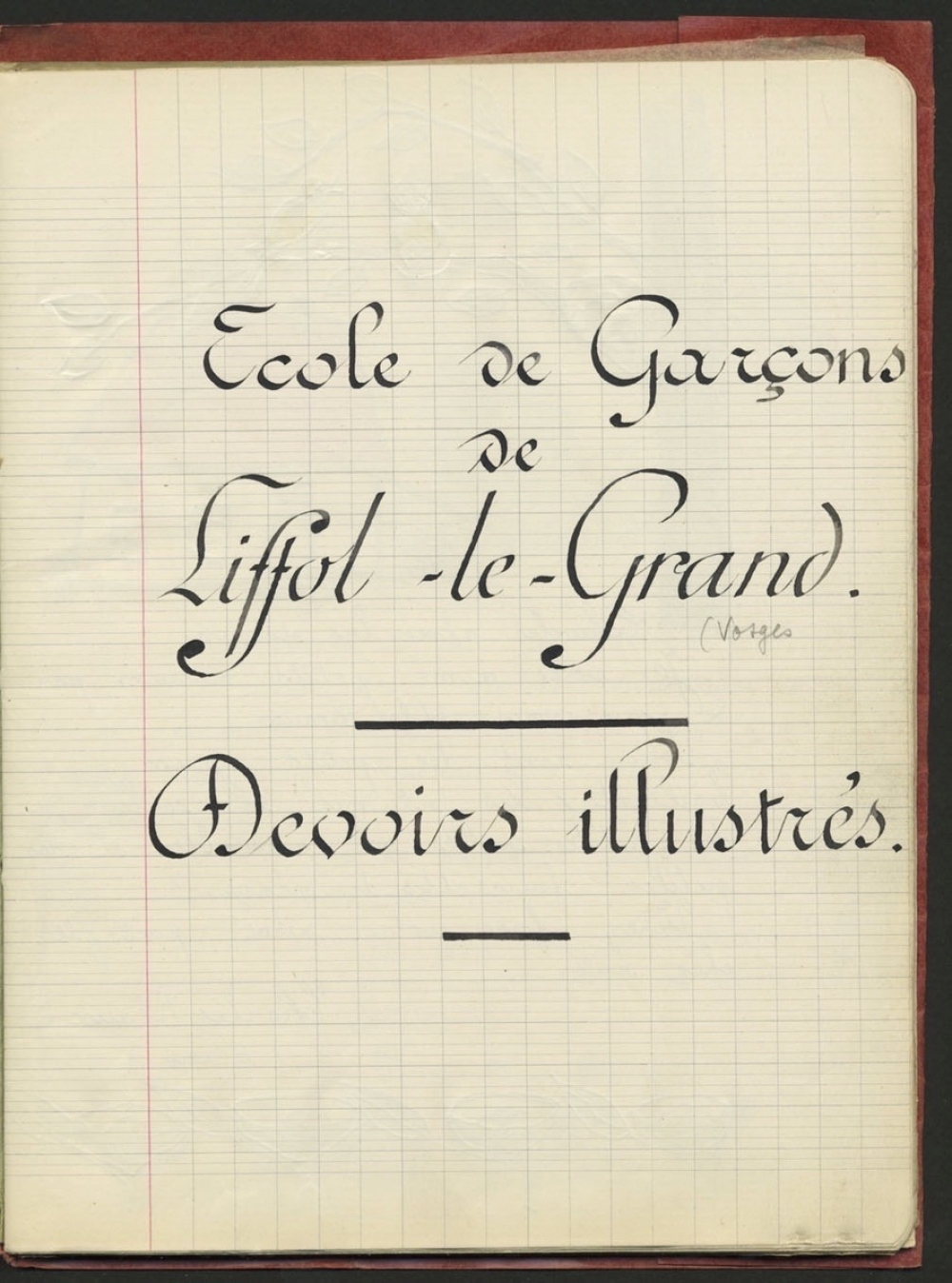Cahier de rédactions illustrées.