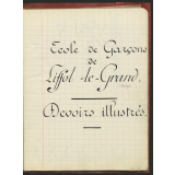 Cahier de rédactions illustrées.
