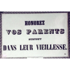 Honorez vos parents surtout dans leur vieillesse.