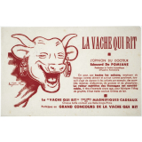Buvard publicitaire. La vache qui rit. L'opinion du Docteur Edouard de Pomiane.