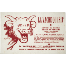 Buvard publicitaire. La vache qui rit. L'opinion du Docteur Edouard de Pomiane.
