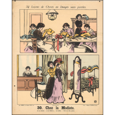 Tableaux muraux. 34 Leçons de Choses en Images sans paroles en tableaux muraux à raconter par les Petits. 29- Chez le tailleur. 30- Chez la Modiste.