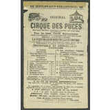 Publicité pour le Cirque des puces. 