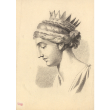 Portrait de femme à la couronne. 