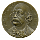 Médaille à l'effigie de Gustave Flaubert. 