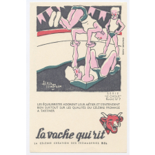 Buvard publicitaire. La vache qui rit. Equilibristes.