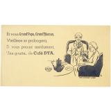 Buvard publicitaire. Café Dya. Grand'Papa et Grand'Maman.