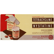 Buvard publicitaire. Comprimés à la Tétracycline. Nystatine.