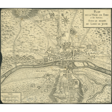 Plan de la ville de Paris et des environs sous le règne de Louis le Jeune.