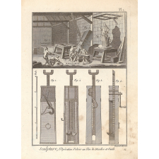 Sculpture, l'Opération d'élever un bloc de Marbre et Outils.