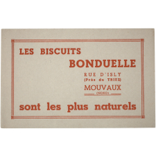 Buvard publicitaire. Les Biscuits Bonduelle.