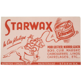 Buvard publicitaire. Starwax.