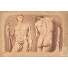 Modèle de dessin, étude de nu.