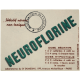 Buvard publicitaire. Neuroflorine. 
