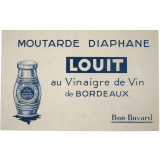 Buvard publicitaire. Moutarde Diaphane Louit.