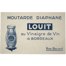 Buvard publicitaire. Moutarde Diaphane Louit.