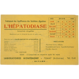 Buvard publicitaire. L'Hépatodiase.