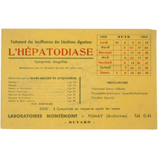 Buvard publicitaire. L'Hépatodiase.