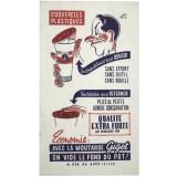 Buvard publicitaire. Moutarde Gigot. Couvercles plastiques.