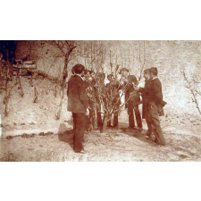 Ecole Normale d'instituteurs du Puy - Taille des poiriers (10 février 1899). 