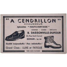 Buvard publicitaire. Chausseur A Cendrillon.
