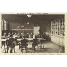 Pupilles de l'Ecole Publique du Gard - Ecole de Plein Air - Colonie de Vacances - La Marine par Monoblet (Gard) - 214 - La classe à l'intérieur.