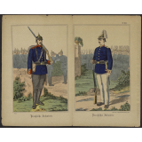 Images de soldats de l'infanterie. 