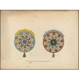 Modèle de broderie. Bourse brodée avec fermoir doré.