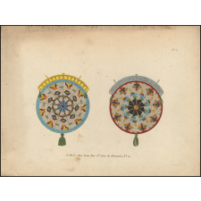 Modèle de broderie. Bourse brodée avec fermoir doré.