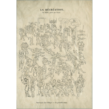 La récréation. Souvenir du collège : la grande cour.