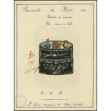 Cochinchine/Dessin de mémoire : un service à bétel Annamite.
