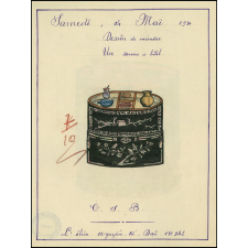 Cochinchine/Dessin de mémoire : un service à bétel Annamite.