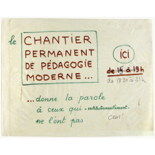 Le Chantier permanent de pédagogie moderne…